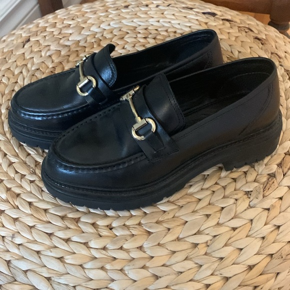 Dune London Women Gallagher Black Leather Loafers. EUR size 38 (7-8) - Picture 3 of 4